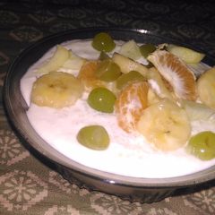 Fruit pudding A picture of Fruit pudding.