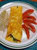 Omelette de espárragos con queso