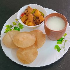 Kumror chokka (Pumpkin & Poteto Sabji) A picture of Kumror chokka (Pumpkin & Poteto Sabji).