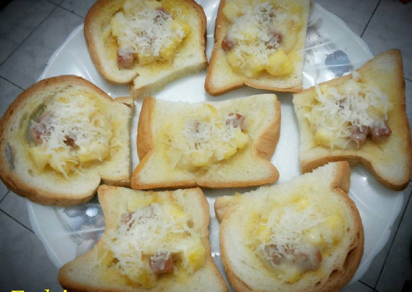 Simple Bruschetta (Roti Tawar + Teflon)