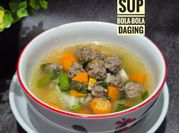 Gambar sup daging sapi cincang
