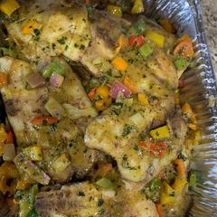 A picture of Oven grilled chicken wings.