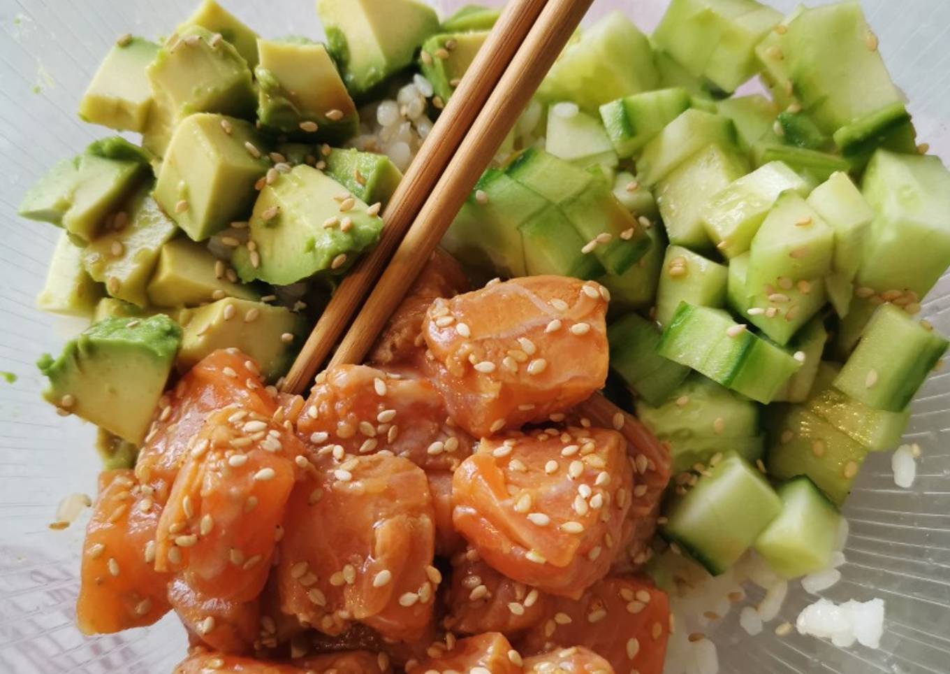 Steps to Prepare Perfect Poke bowl Saumon Avocat