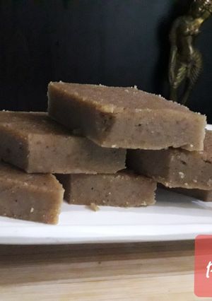 A picture of Singhade ka halwa.