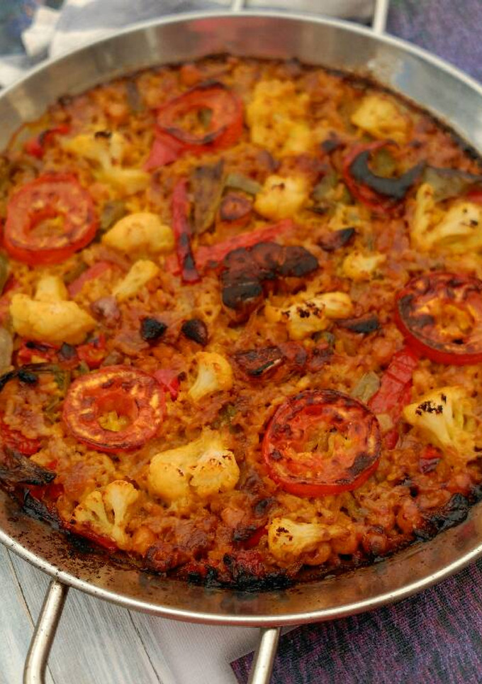 Una foto de Arroz al horno con verduras