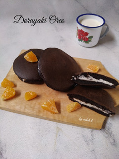 Foto resep Dorayaki Oreo (Hitam Putih)