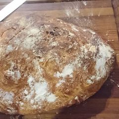 A picture of Flour dusted ciabatta.