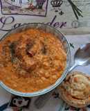 Magyaros cukkinifőzelék tejföllel,virslivel 🥣🥣🥣🥣🥣