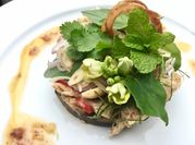 A picture of seafood salad