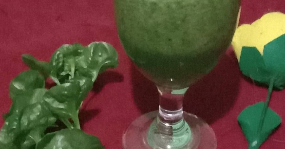 Resep Green Smoothies Nanas Bayam Brazil oleh Mama Kafa Cookpad