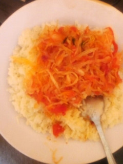 A picture of Boiled rice and cabbage stew#authormarathon#.