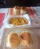 Hamburguesas al pan con fritas a la uruguaya🍔🍟