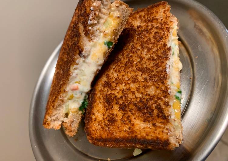 Easiest Way to Make Ultimate Hung Curd Vegetable Sandwich