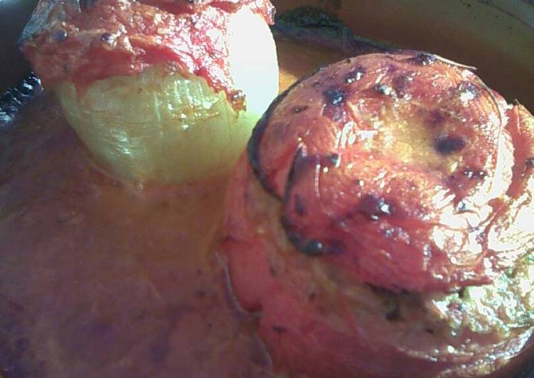 Verduras rellenas al horno