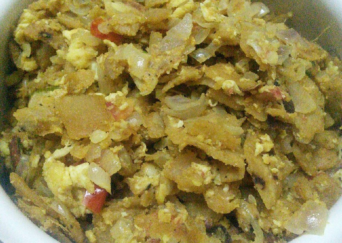 Egg koththu Chapati