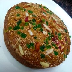 A picture of Gulkand cake.