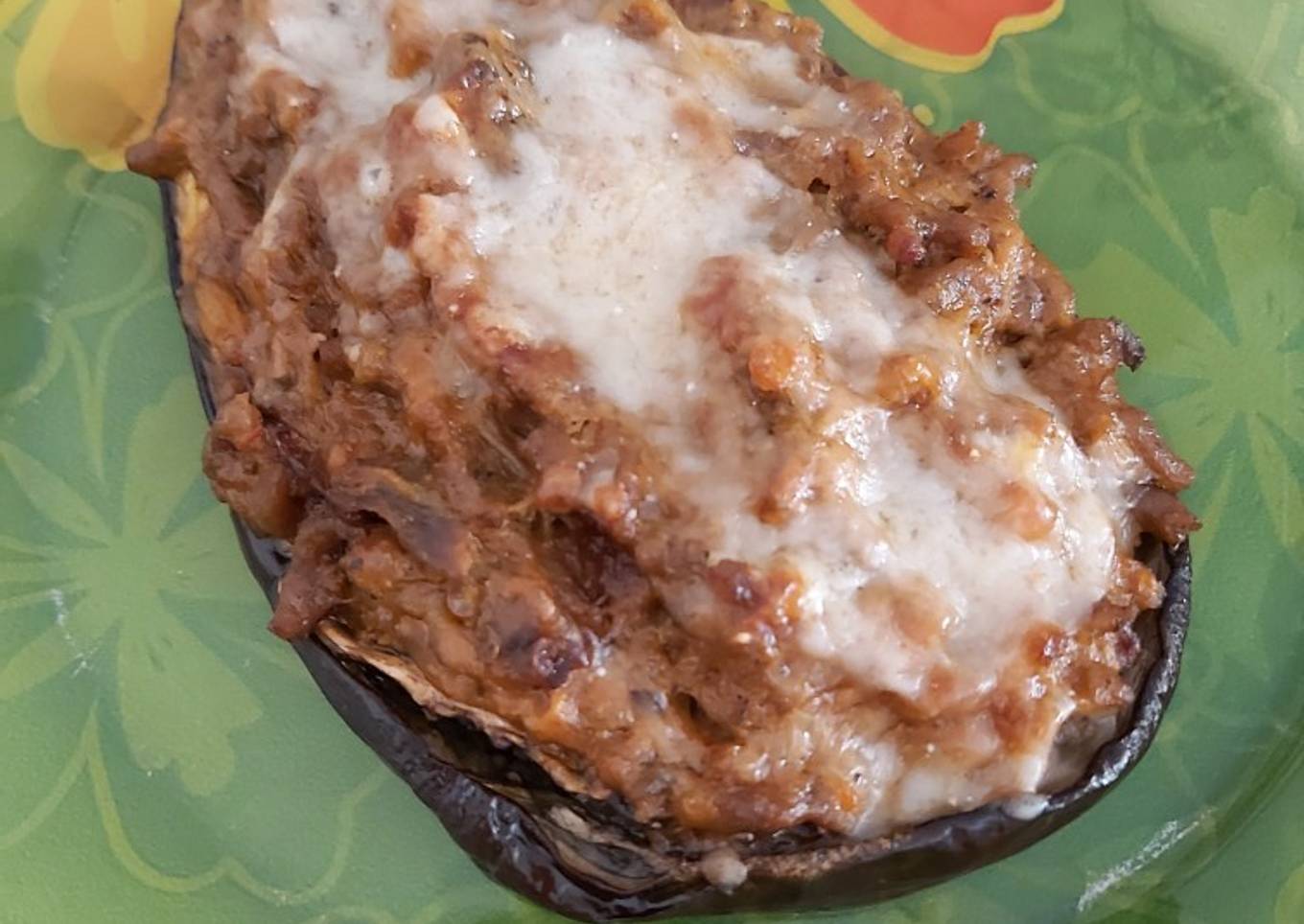 Berenjena rellena carne picada