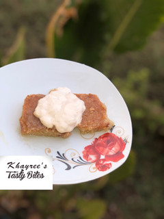 A picture of Classic Egyptian basbousa.