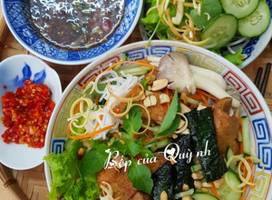 Hình của món Bún chay khô.