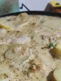 Filet de merluza a la crema con papas
