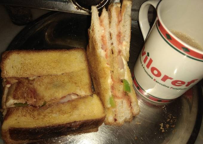 Steps to Prepare Homemade Bread cheese sandwich