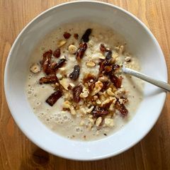 A picture of Bran Porridge with Dates & Nuts.