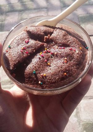 Foto resep bolu coklat 2 layer kukus