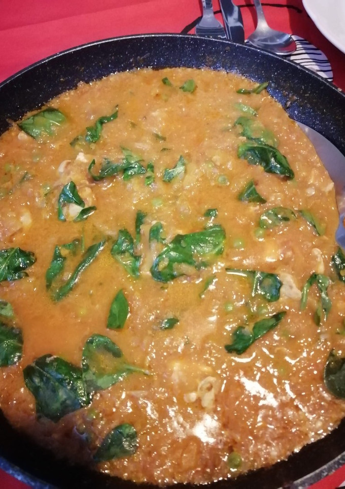 Una foto de Curry de pollo y calabaza