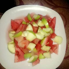 Apple and melon salad A picture of Apple and melon salad.