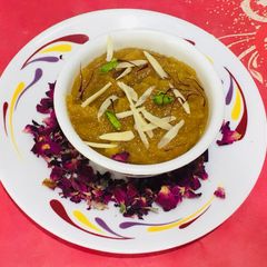 A picture of Badam ka halwa.