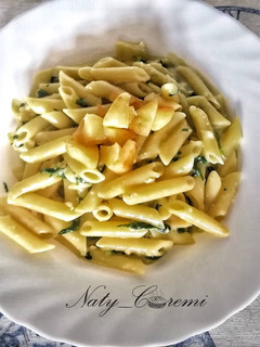 Una foto de Macarrones con queso Camembert