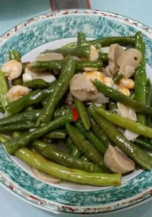 Foto resep Tumis Kacang Panjang dan udang Non MSG