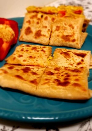 A picture of Mughlai Egg Paratha.