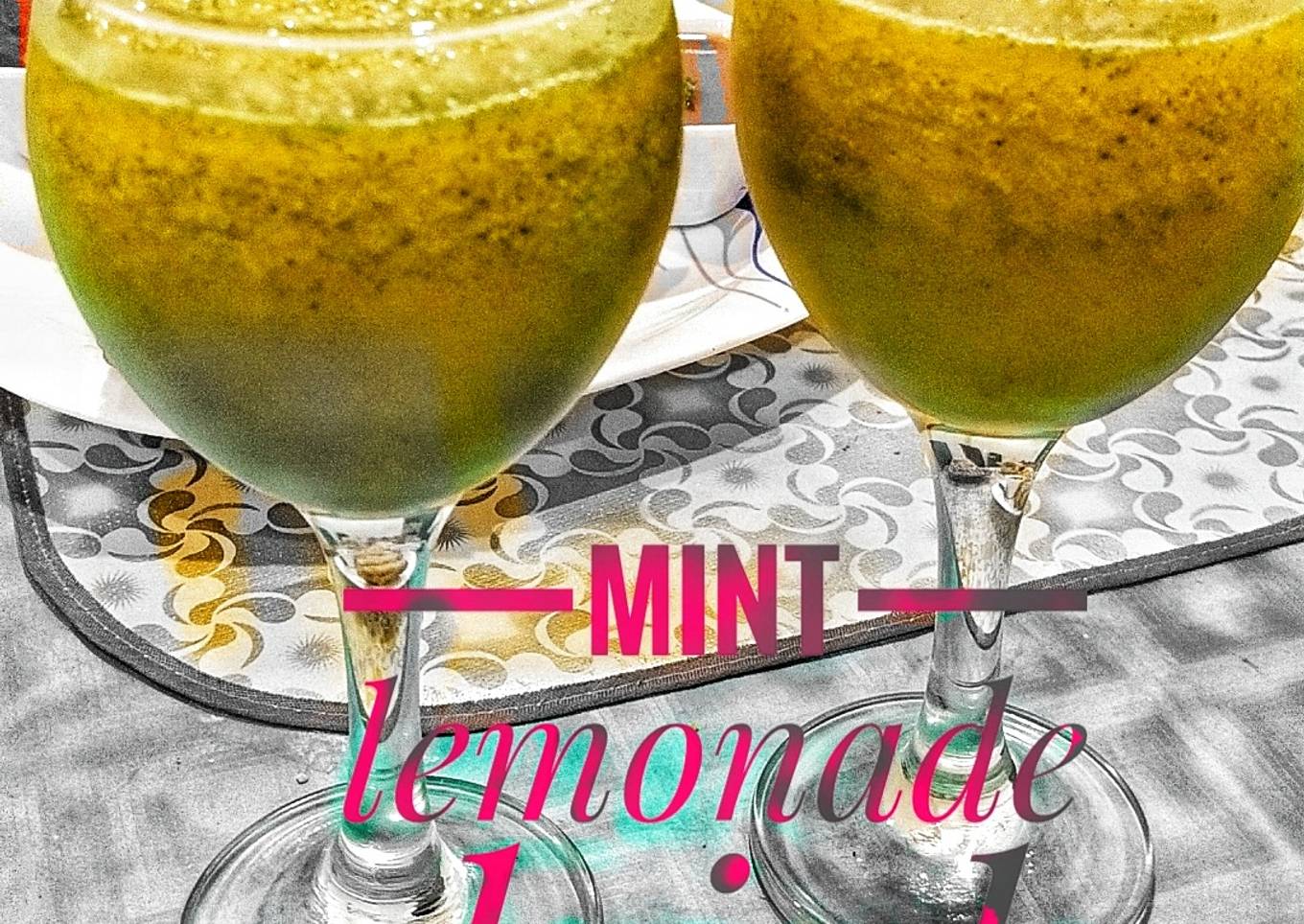 Mint lemonade drink