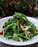 預防便祕的料理-枸杞皇宮菜炒金針菇