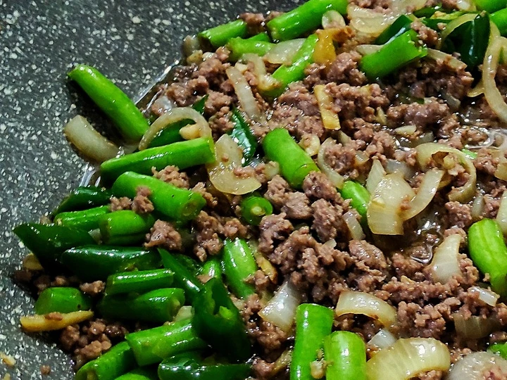 Cara Simple Membikin Resep  Tumis Daging Cincang Buncis yang Bikin Ngiler, Sempurna