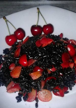 Foto di Riso nero alle ciliegie🍒