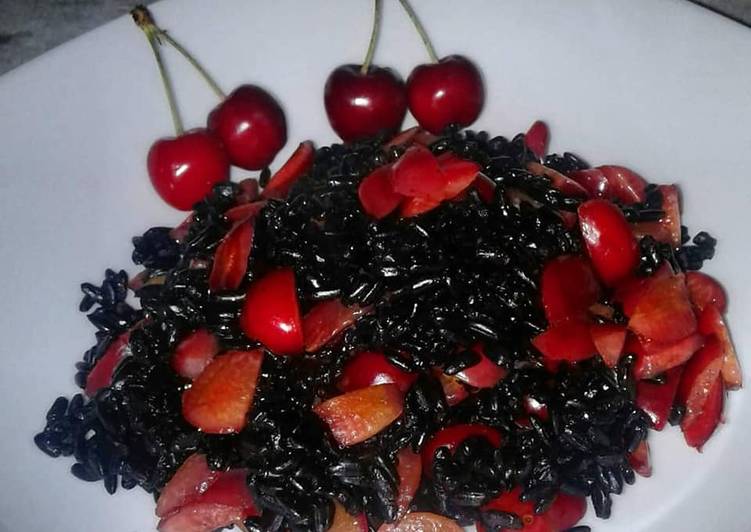 Riso nero alle ciliegie🍒