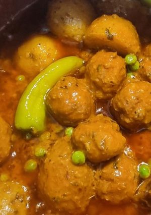 A picture of Chicken Kofta with Peas 🫛.