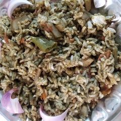 A picture of South indian mint rice.