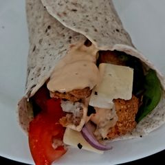 A picture of My Southern fried Chicken Wrap 😃.