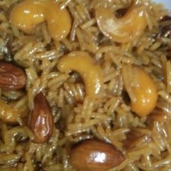 A picture of Gur wale Chawal Jaggery Rice.