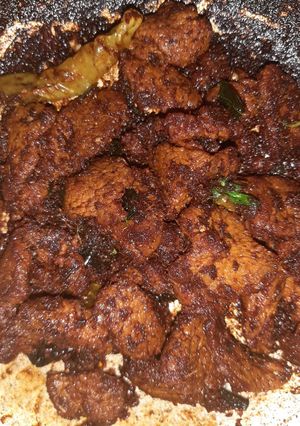A picture of Kadak talawa gosht.