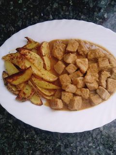 Una foto de Magro de cerdo en salsa de almendras