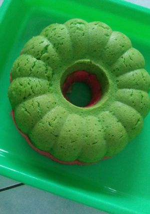 Foto resep Bolu kukus pandan stroberryy