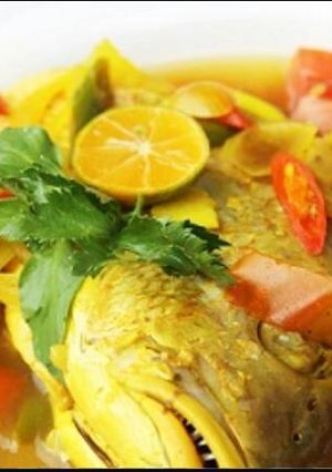 Foto resep Kepala ikan kakap kuah kuning asem