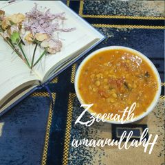 A picture of Chana Khatti Daal or Bengal Gram Khatti Daal.