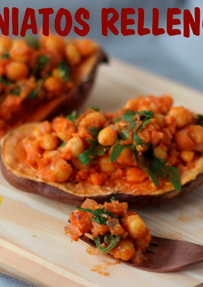 Una foto de Boniatos Rellenos de Garbanzos Especiados