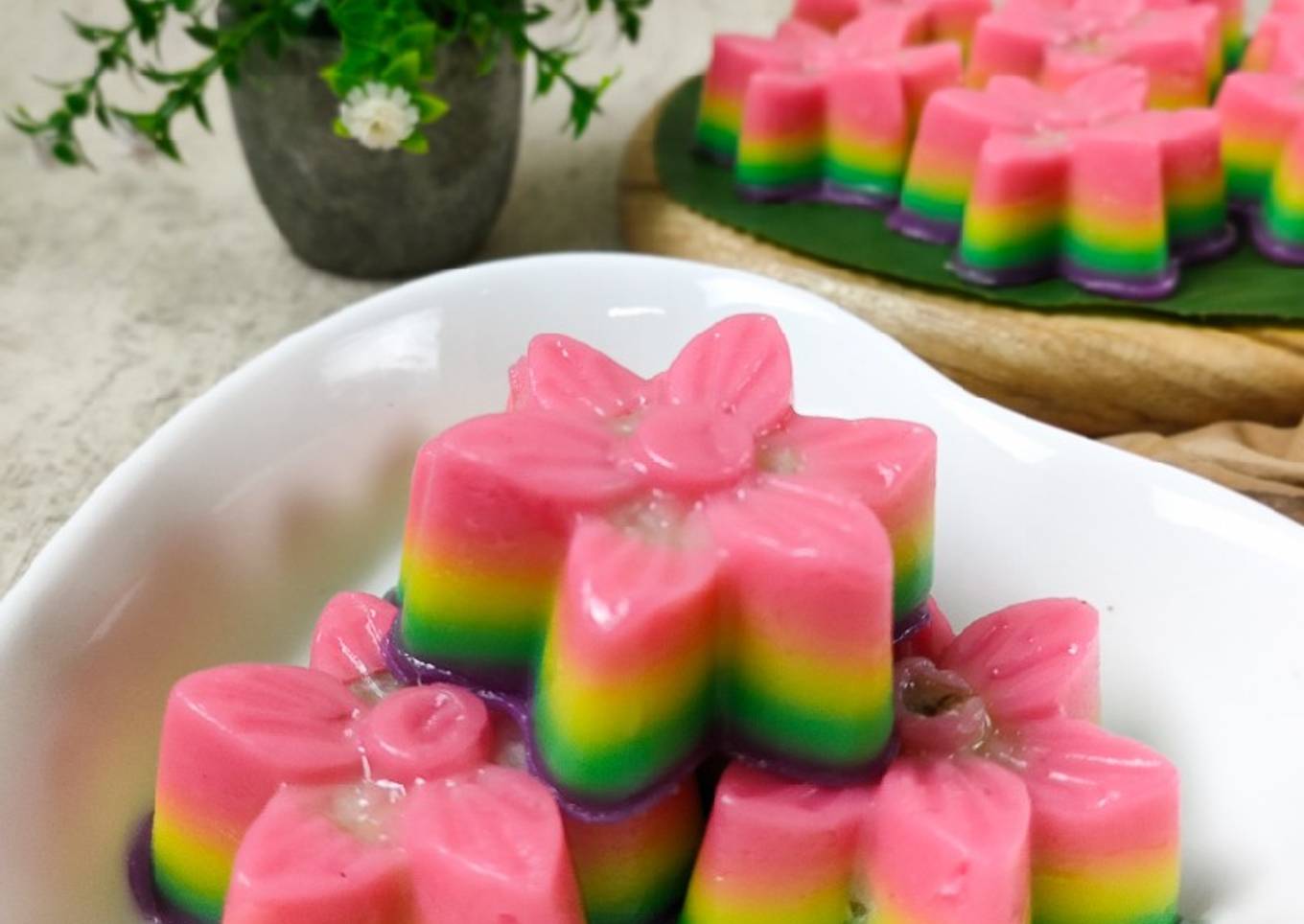 Kue Pisang Lapis Rainbow (448)