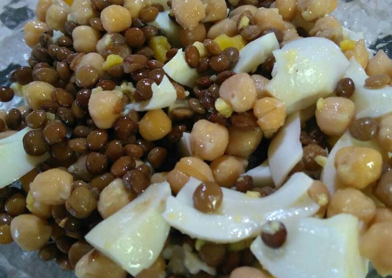Ensalada de garbanzos y lentejas